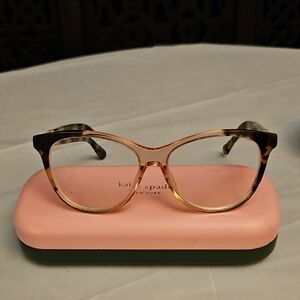 kate spade Tortoise and Clear Cat-Eye Glasses